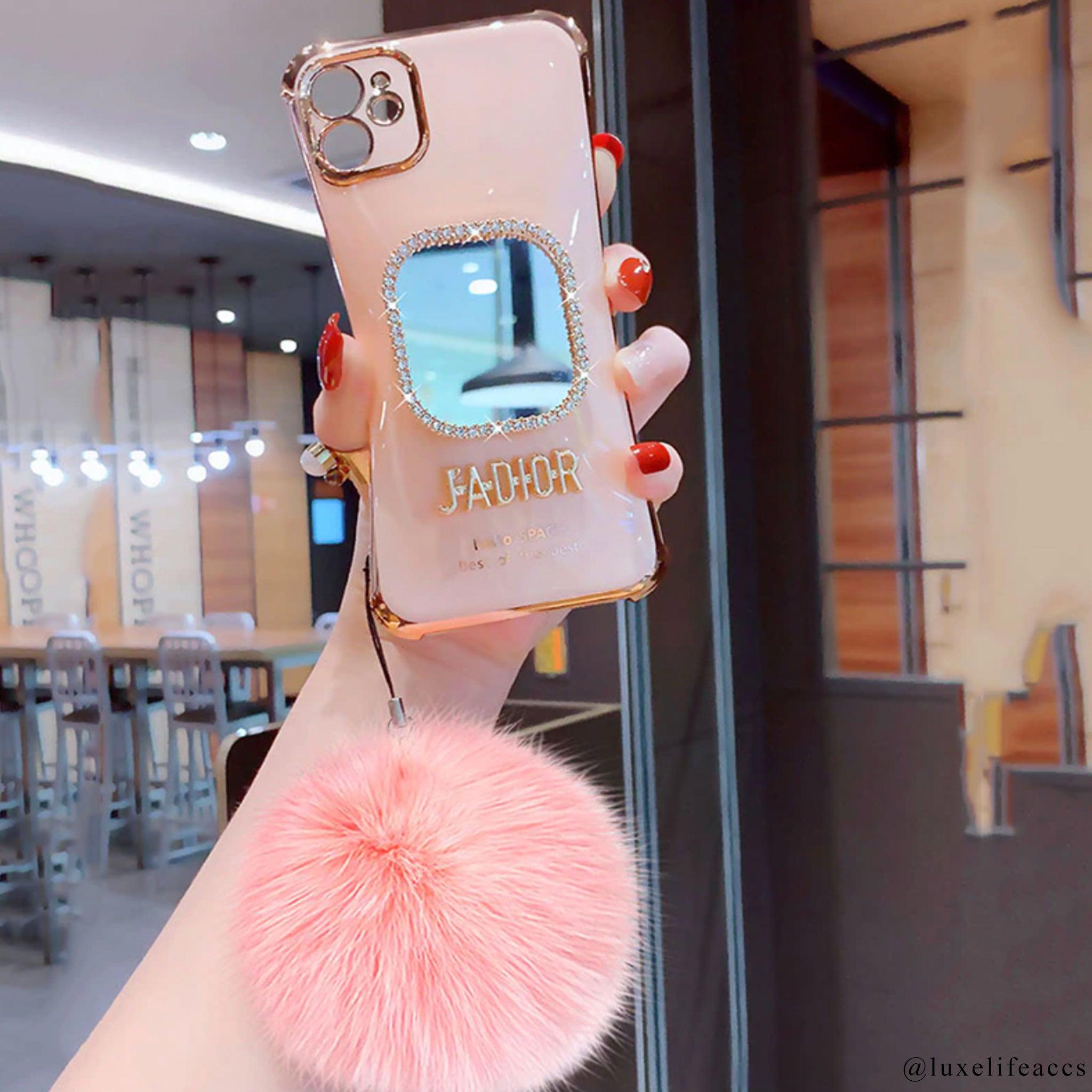 Makeup Mirror Mobile Phone Case, Luxurious Bling Heart-Shaped Mirror Phone  Case(iPhone 7/8)