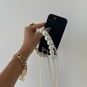 DOUBLE PEARL Chain iPhone Case