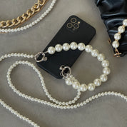 DOUBLE PEARL Chain iPhone Case