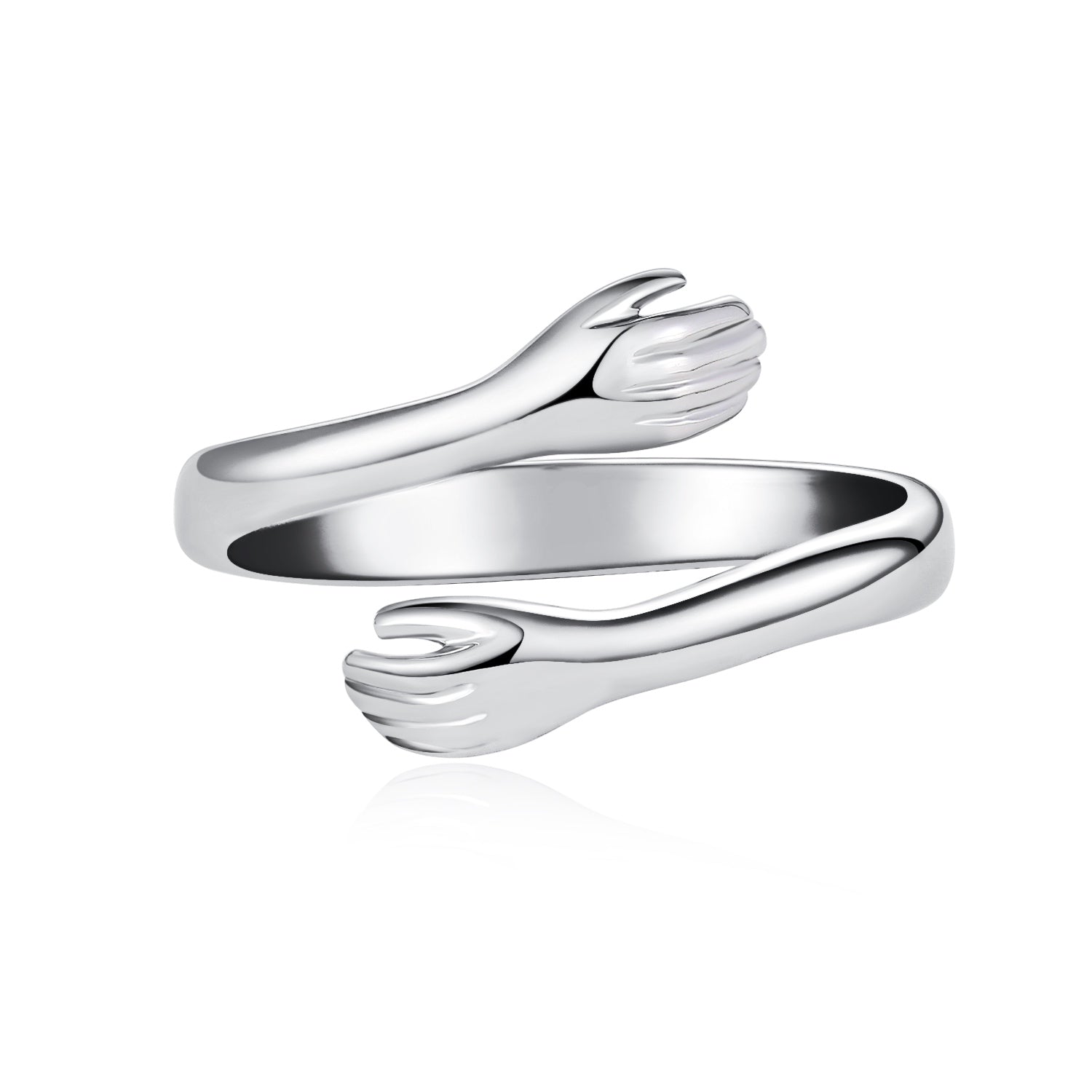 Buy Sterling Silver Love Hug Hand Ring | 925 | Online at Best Prices in  India - JioMart.