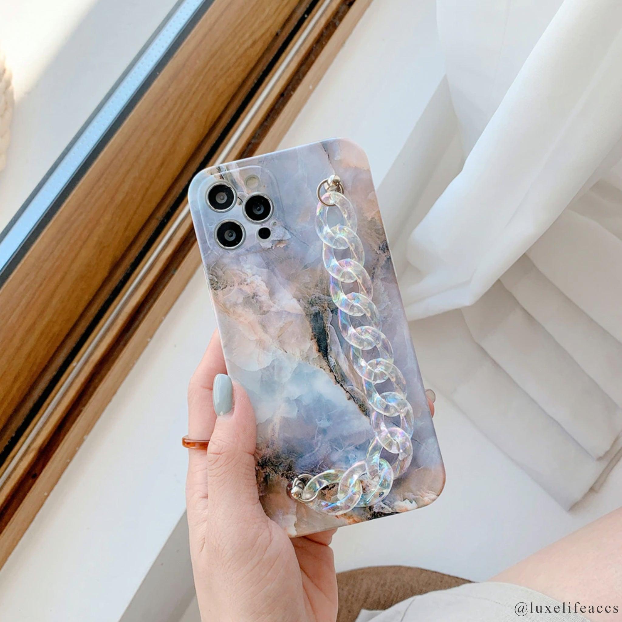 RIVER Marble Resin Chain iPhone Case - Luxe Life Accessories